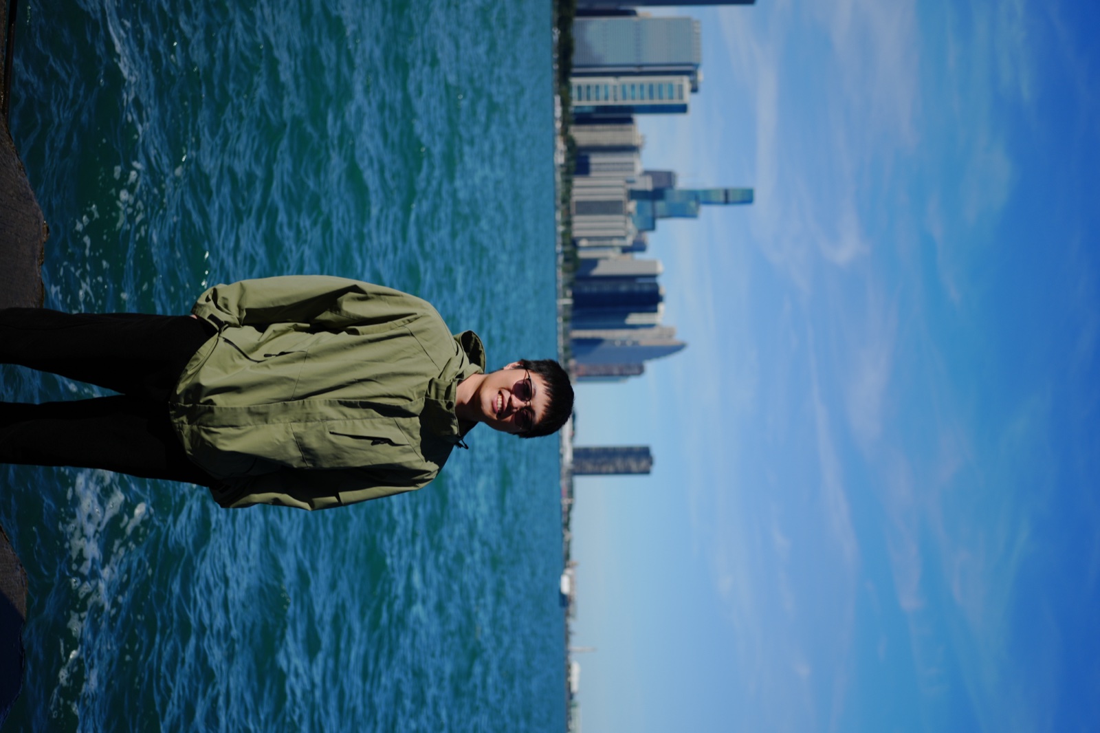 Zhenwei Lin by the waterfront